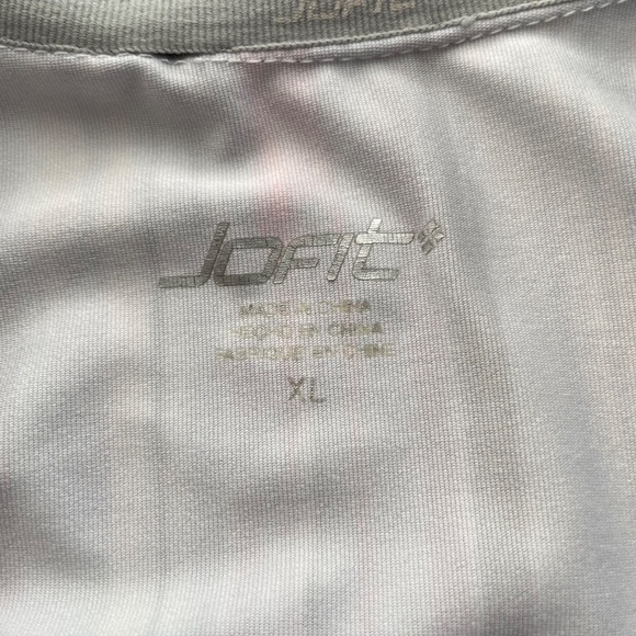 JOFIT Women’s Size XL Blue & Pink Short Sleeve Collared V-neck Golf Shirt - Picture 3 of 5